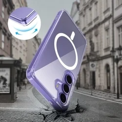 Telefontok Samsung Galaxy S25 FE - MagSafe kompatibilis átlátszó hátlap tok-3