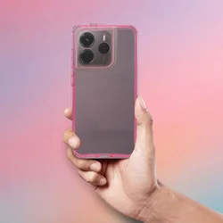 Telefontok Xiaomi Redmi 15C - Matrix Clear - púderpink / átlátszó hátlap tok-2