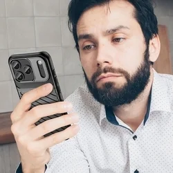 Telefontok iPhone 17 Pro Max - Thunder fekete ütésálló szilikon hátlap tok-4