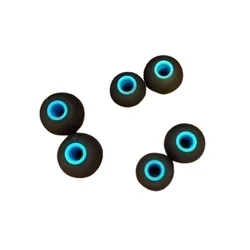 3 pár fülhallgató gumi - (3 méretben) szilikon, fekete/kék-1