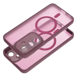 Telefontok Samsung Galaxy A17 5G - Variete MagSafe kompatibilis áttetsző műanyag hátlap tok, lila szilikon kerettel-2