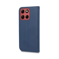 Telefontok Motorola Moto G56 5G - Smart Magnetic - kék szilikon keretes mágneses könyvtok ﻿-2