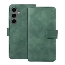 Telefontok Samsung Galaxy S24 - Forcell Tender zöld ráhajtófüles könyvtok-1