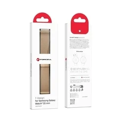 Okosóra szíj - Samsung Galaxy Watch FE - F-Design FS10 - mágneses arany fém szíj (szíj szélesség: 20 mm)-3