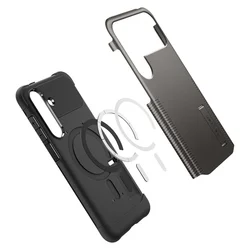 Telefontok Samsung Galaxy S25 FE - SPIGEN SLIM ARMOR MAGSAFE gunmetal szürke tok-5