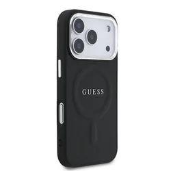 Telefontok iPhone 17 Pro - Guess PU Saffiano - MagSafe kompatibilis fekete hátlap tok-3