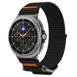 Samsung Galaxy Watch 8 / Classic (40 / 44 / 46 mm) - Spigen Durapro Flex - fekete szövet szíj-1