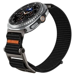 Samsung Galaxy Watch 8 / Classic (40 / 44 / 46 mm) - Spigen Durapro Flex - fekete szövet szíj-6