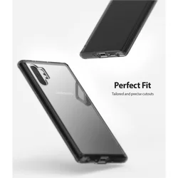 Telefontok Samsung Galaxy NOTE 10+ (NOTE 10 Plus) - Ringke Fusion átlátszó hibrid tok fekete kerettel-2