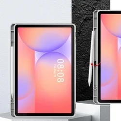 Samsung Galaxy Tab S10 FE 10.9 coll Tablettok (SM-X520, SM-X526) - szürke smart case, ceruzatartóval-3