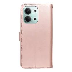 Telefontok Xiaomi Redmi 15C - MEZZO mandala mintás rose gold mágneses szilikon keretes könyvtok-2