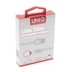 Kábel: UNIQ fehér lightning adatkábel iPhone készülékhez 2.1 A-2