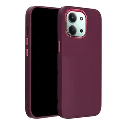 Telefontok Xiaomi Redmi 15C - Frame - sötét lila műanyag hátlap tok, szilikon kerettel-2