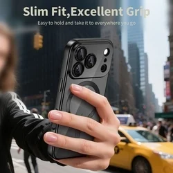 Telefontok iPhone 17 Pro - Tech-Protect Magflex - MagSafe kompatibilis átlátszó hátlap tok, fekete szilikon kerettel-4