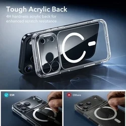 Telefontok iPhone 17 Pro Max - ESR CLASSIC HYBRID HALOLOCK MagSafe átlátszó hátlap tok + fekete keretes ÜVEGFÓLIA + felhelyezést segítő keret-5