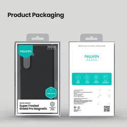 Telefontok Samsung Galaxy S25 FE - Nillkin Super Frosted - fekete hátlap tok beépített mágnessel (MagSafe kompatibilis)-7