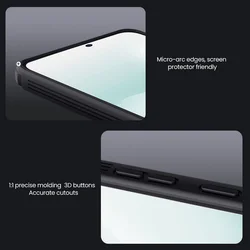 Telefontok Samsung Galaxy S25 FE - Nillkin csúsztatható kameravédős fekete hátlap tok, beépített mágnessel ﻿-7