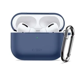 AirPods Pro 3 tartó - Tech- Protect Hook - kék szilikon AirPods Pro 3 tok-2