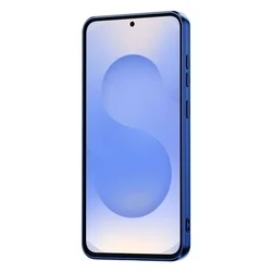 Telefontok Samsung Galaxy S25 FE - Tech-Protect Magflex - MagSafe kompatibilis átlátszó hátlap tok, kék szilikon kerettel-6