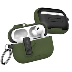 AirPods Pro 3 tartó - Tech-Protect Slim Hook - zöld szilikon AirPods Pro 3 tok-3