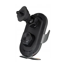 Autós tartó Qualo Transparent - átlátszó szellőzőrácsra rögzíthető automata telefontartó, induktív töltéssel-2