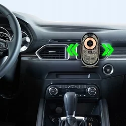 Autós tartó Qualo Transparent - átlátszó szellőzőrácsra rögzíthető automata telefontartó, induktív töltéssel-7