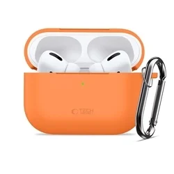 AirPods Pro 3 tartó - Tech- Protect Hook - narancssárga szilikon AirPods Pro 3 tok-2