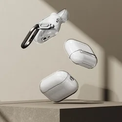 AirPods Pro 3 tartó: RINGKE Air Glitter - átlátszó csillámos tok, karabinerrel-3