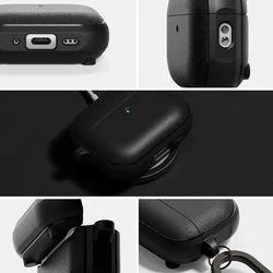 AirPods Pro 3 tartó - RINGKE Ony Magnetic - MagSafe kompatibilis fekete tok, karabinerrel-5