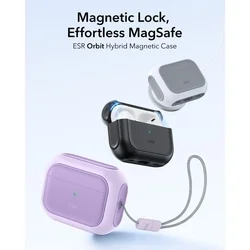 AirPods Pro 3 tartó - ESR ORBIT Halolock - MagSafe kompatibilis lila AirPods Pro 3 tok-2