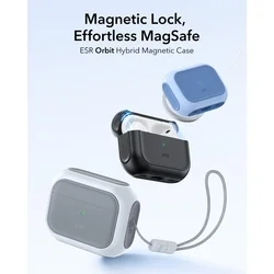 AirPods Pro 3 tartó - ESR ORBIT Halolock - MagSafe kompatibilis fehér / szürke AirPods Pro 3 tok-1