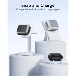 AirPods Pro 3 tartó - ESR ORBIT Halolock - MagSafe kompatibilis fehér / szürke AirPods Pro 3 tok-5