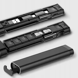 Adapter: Qualo Ultimate - Type-C (USB-C) / Lightning / USB / microSD adapter, fekete-5