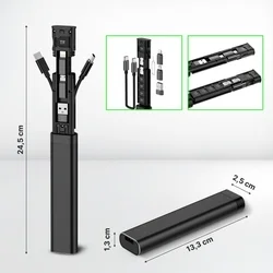 Adapter: Qualo Ultimate - Type-C (USB-C) / Lightning / USB / microSD adapter, fekete-7