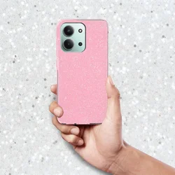 Telefontok Xiaomi Redmi 15C - Glitter - pink csillámos hátlap tok-2