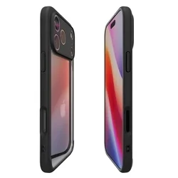 Telefontok iPhone 17 Pro Max - SPIGEN ULTRA HYBRID - átlátszó/fekete szilikon tok-4
