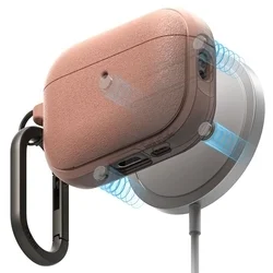 AirPods Pro 3 tartó - RINGKE ONYX MAGNETIC MAGSAFE - púder pink tok, karabinerrel-2