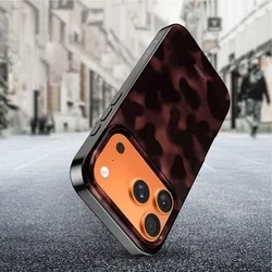 Telefontok iPhone 17 Pro - LAMANO - MagSafe kompatibilis párduc mintás hátlap tok-4