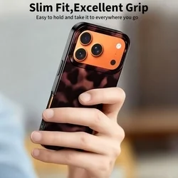 Telefontok iPhone 17 Pro Max - LAMANO - MagSafe kompatibilis párduc mintás hátlap tok-2