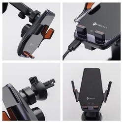 Telefontartó Forcell F-GRIP HS6 - Univerzális, fekete szellőzőrácsra / szélvédőre rögzíthető automata telefontartó-4