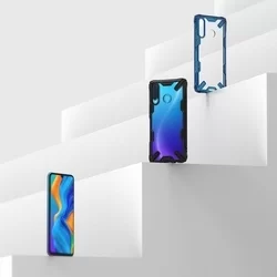 Telefontok Huawei P30 Lite - Ringke Fusion X kék ütésálló tok-3