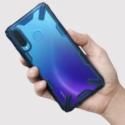 Telefontok Huawei P30 Lite - Ringke Fusion X kék ütésálló tok-4