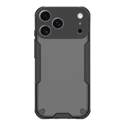 Telefontok iPhone 17 Pro Max - Defender Matt - fekete/áttetsző ütésálló hátlap tok-1