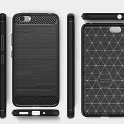 Telefontok iPhone 7 / 8 - Forcell Carbon Fiber fekete szilikon tok-1