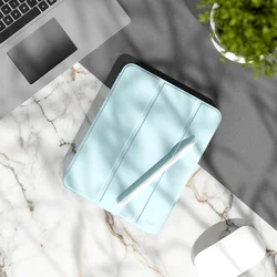Tablettok Samsung Galaxy Tab A9+ Plus 11.0 X210 / X216 - Etteri világoskék smart case tablet tok, ceruza tartóval-7