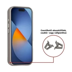 Telefontok iPhone 17 Pro - TUNIQ - szürke carbon mintás, MagSafe kompatibilis, ütésálló hátlap tok -1
