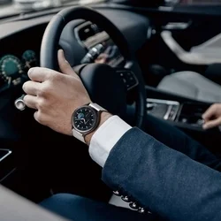 Huawei Watch GT 6 (46 mm) okosóra szíj - Dux Ducis Milanese - mágneses ezüst fémszíj (22 mm)-4