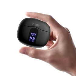 Headset Tech-Protect Ultraboost TWS Core G2 - fekete bluetooth headset, töltő tokkal ﻿-3