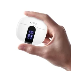 Headset Tech-Protect Ultraboost TWS Core G2 - fehér bluetooth headset, töltő tokkal ﻿-3