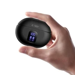 Headset Tech-Protect Ultraboost TWS Pro G2 - fekete bluetooth headset, töltő tokkal ﻿-3